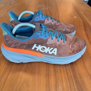 Size 10.5 Hoka Mens Challenger ATR 7 Mineral Brown/asteroid Trail Running Shoes